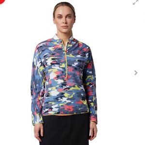 Callaway Ladies ½ Zip Multi C Camo Hoodie Peacoat Size XXL NWT